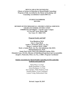 MENTAL HEALTH COUNSELING