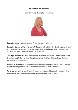 Mrs B Potter - Victoria Primary School