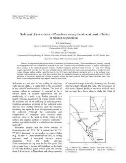 Sediment characteristics of Poonthura estuary (southwest coast of