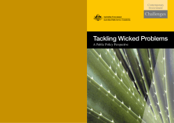 Tackling Wicked Problems - Australian Public Service Commission