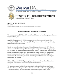 Montoya - Denver District Attorney