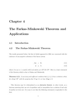The Farkas-Minkowski Lemma