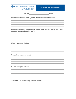 Tips for Care I communicate best using