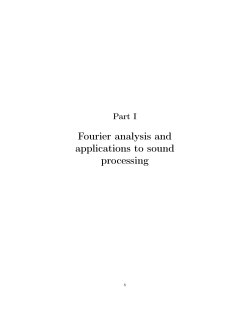 Fourier analysis and applications to sound processing
