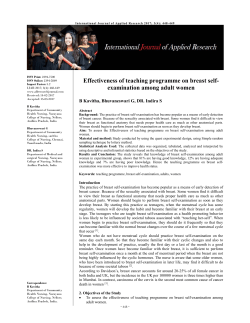Effectiveness of teaching programme on breast self