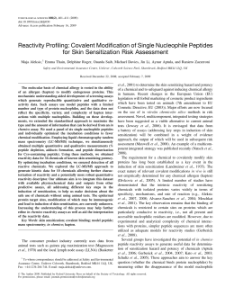 Reactivity Profiling: Covalent Modification of