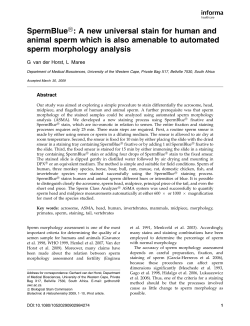 SpermBlue : A new universal stain for human and