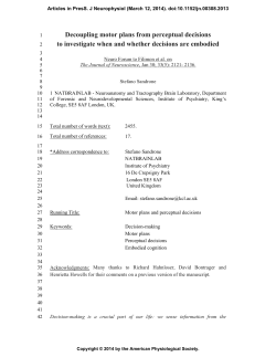 Decoupling motor plans from perceptual decisions to investigate