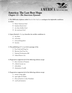 Chapter 13 Multiple Choice - Roadmap to Last Best Hope