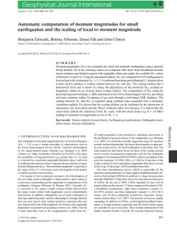 Automatic computation of moment magnitudes for small earthquakes