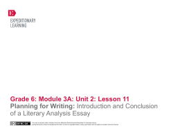 Grade 6: Module 3A: Unit 2