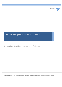 Review of Rights Discourses &ndash; Ghana