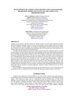 Development of a Population Density and Land