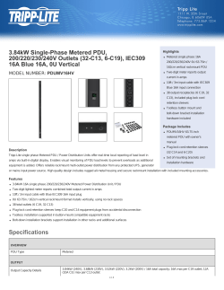 3.84kW Single-Phase Metered PDU, 200/220/230/240V Outlets (32