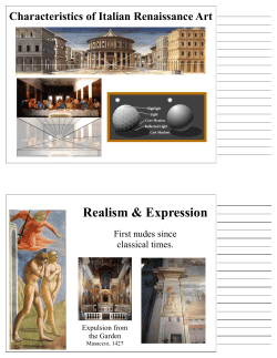 Italian Renaissance Art Notes Sheet