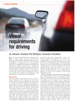 Visual requirements for driving