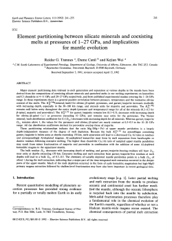 Element partitioning between silicate minerals and coexisting melts
