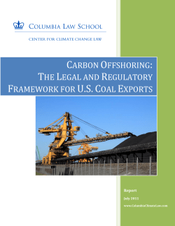 Carbon Offshoring: The Legal and Regulatory