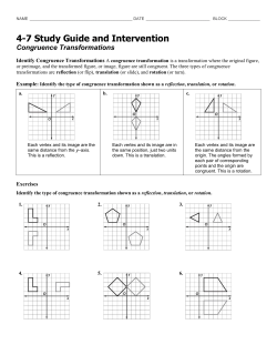 4-7 Study Guide and Intervention Congruence Transformations