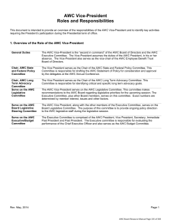 AWC Vice-President Roles and Responsibilities