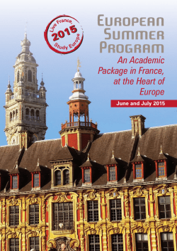 detailed brochure with course content for study abroad advisors and
