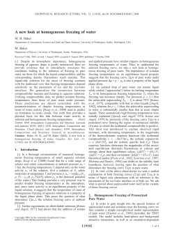 A new look at homogeneous freezing of water