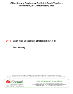 Cant Miss Vocabulary Strategies (Gr. 1-3) - Tri