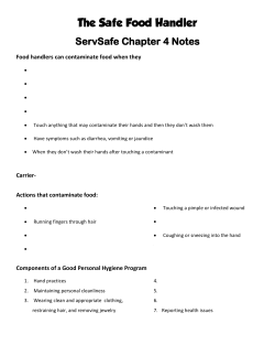 The Safe Food Handler