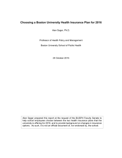 Choosing a Boston University Health Insurance Plan for 2016