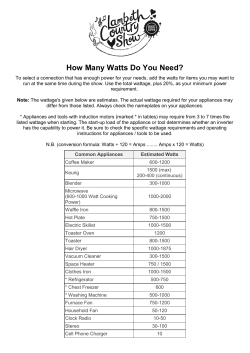 How Many Watts Do You Need?