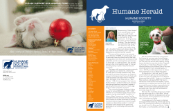 Humane Herald - Humane Society Waterville Area