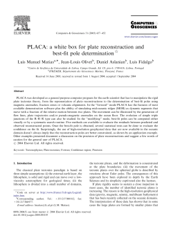PLACA: a white box for plate reconstruction and best-fit