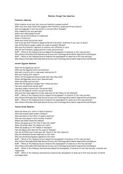 Medicine through time questions