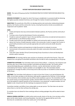 Mission Practice PPG Charter