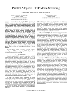 Parallel Adaptive HTTP Media Streaming