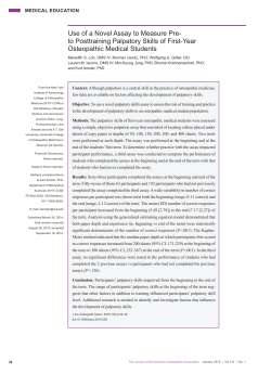 Use of a Novel Assay to Measure Pre- to Posttraining