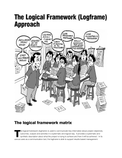 The Logical Framework (Logframe) Approach
