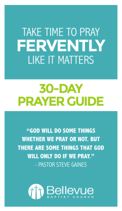 TAKE TIME TO PRAY FERVENTLY