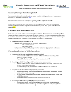 Intera active Dista ance Learn ning with W WebEx Tra aining Cent ter