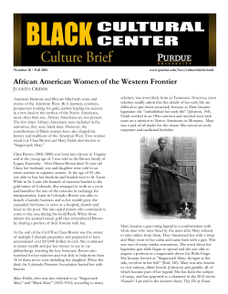 African American Women of the Western Frontier