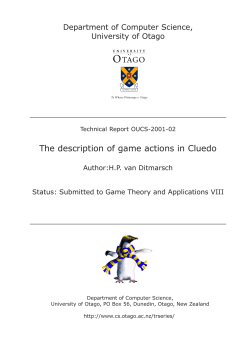 The description of game actions in Cluedo