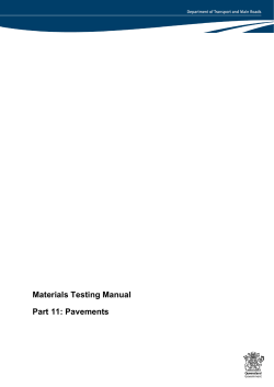 Part 11-Pavements - Department of Transport and Main Roads