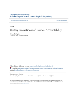 Unitary Innovations and Political Accountability