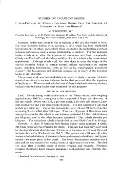 Studies on Inclusion Bodies: I. Acid