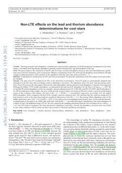 Non-LTE effects on the lead and thorium abundance determinations