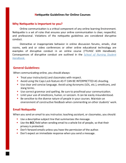 Netiquette Guidelines