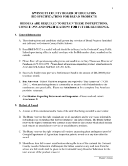 gwinnett county board of education bid specifications for