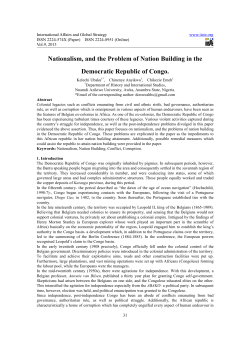 Nationalism, and the Problem of Nation Building in the