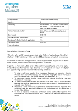 Double Balloon Enteroscopy policy