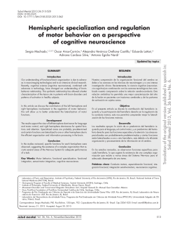 Hemispheric specialization and regulation of motor behavior on a